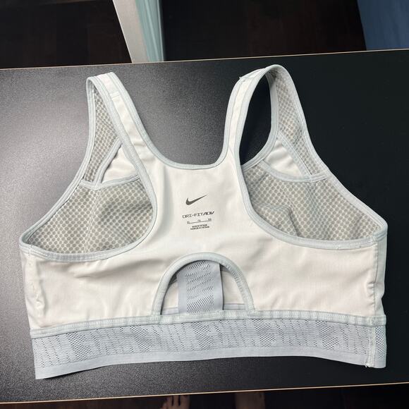 Nike Dri-Fit Women's Adv Swoosh Sports Bra Size XL Ivory Grey - Picture 4 of 8